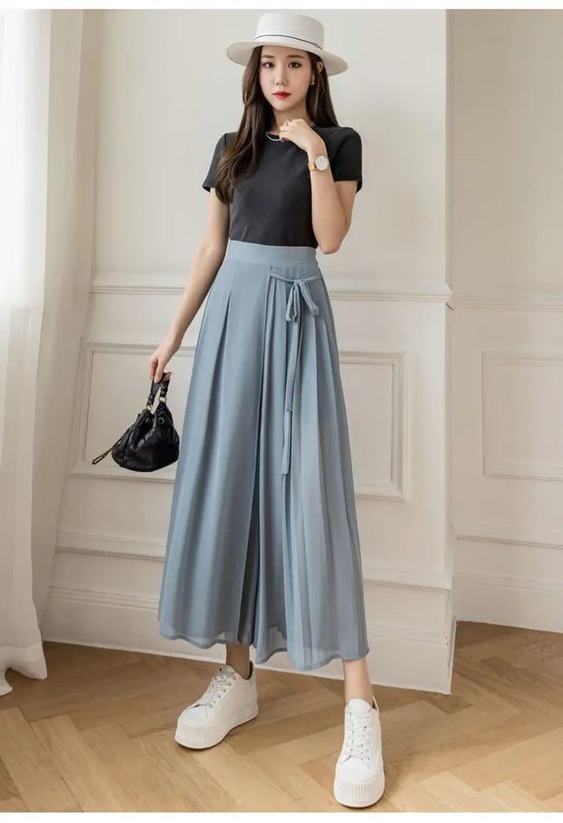 Elenvé Pleated Chiffon Pants
