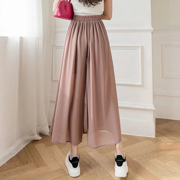 Elenvé Pleated Chiffon Pants