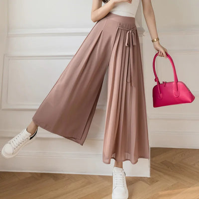 Elenvé Pleated Chiffon Pants
