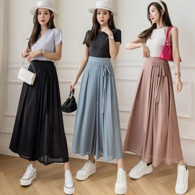 Elenvé Pleated Chiffon Pants