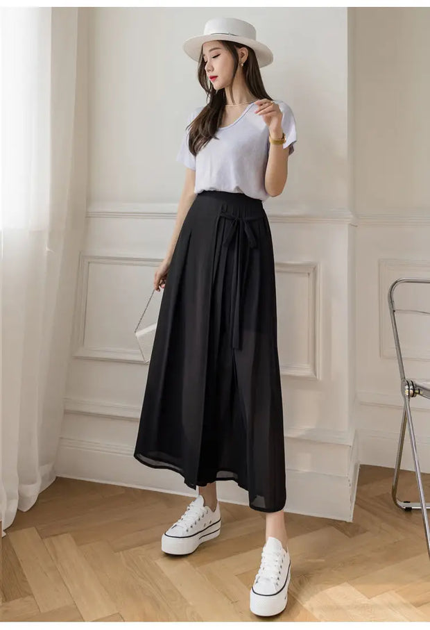 Elenvé Pleated Chiffon Pants